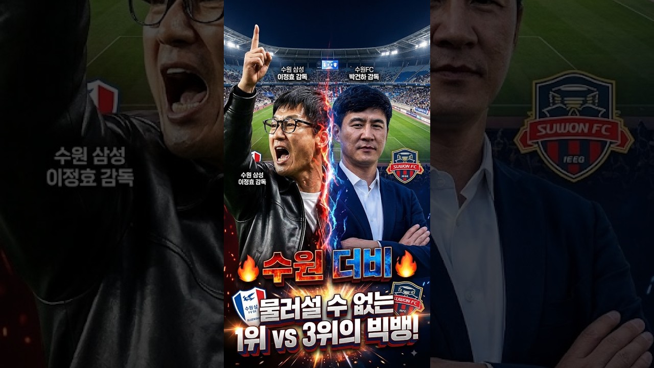 K리그2 선두 싸움 수원 더비 이정효냐 박건하냐 #수원삼성 #수원FC #이정효 감독 #박건하감독 #손흥민 #이강인 #김민재 #축구