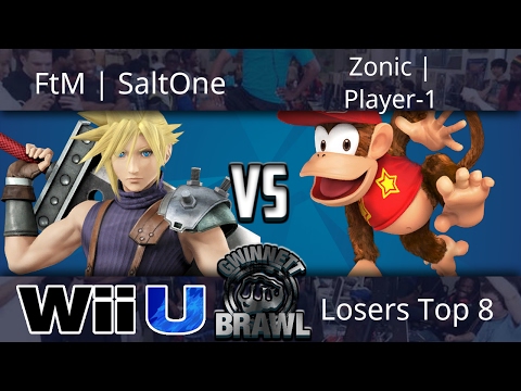 Gwinnett Brawl may 2017 - FtM | SaltOne (Cloud) vs Zonic|Player-1 (Diddy) - Smash 4 Losers Top 8