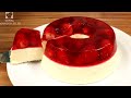 SOBREMESA DE GELATINA COM MORANGO LINDA E DELICIOSA