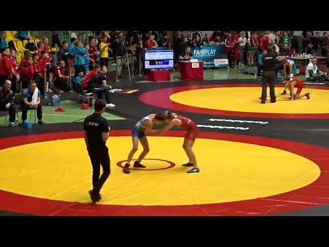 Benno Kirsch (KFC Leipzig) - Laurenz Tscheulin (TuS Adelhausen) B-Jugend 44kg DM 2023 Frankfurt/Oder
