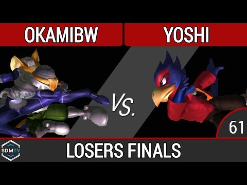 SDSU Biweekly 61 - OkamiBW (Sheik/Fox) vs. B2S | Yoshi (Falco) - SSBM Losers Finals - Smash Melee