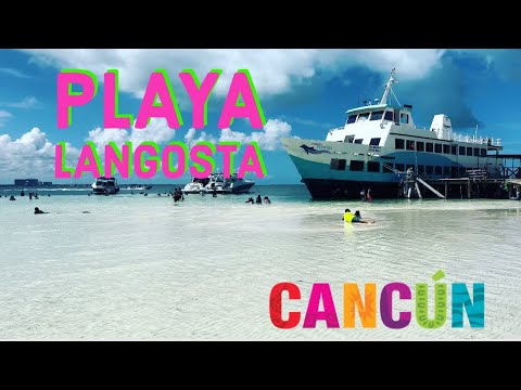 4K Walk Playa Langosta Cancún Zona Hotelera Mexico 🇲🇽 Langosta Beach 🏖