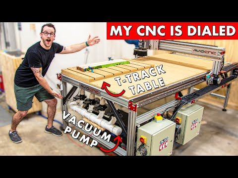 Getting my new CNC DIALED! // Vacuum Table Workholding & T-Track Fixture Table