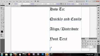 Adobe Illustrator CS5 Tutorial: align & distribute text/objects (in depth)
