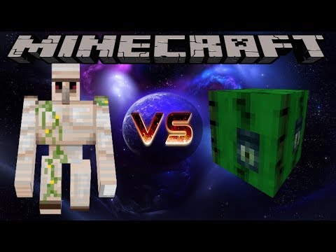 IRON GOLEM VS CACTUS BLOCK MONSTER - MINECRAFT 1.8 (MOB BATTLE)