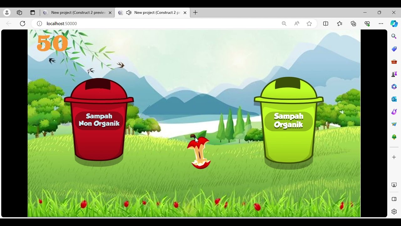 TUTORIAL BERMAIN GAME PILAH SAMPAH CONSTRUCT 2
