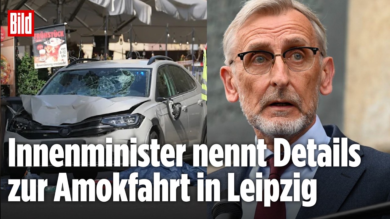 LEIPZIG NACH AMOKFAHRT: Innenminister Schuster erklärt Lage und Täterdetails