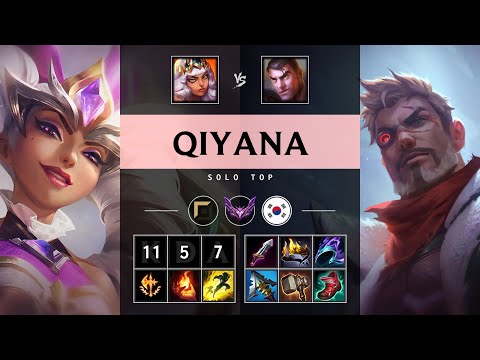 Qiyana Top vs Jayce: Killing spree - KR Master Patch 14.24