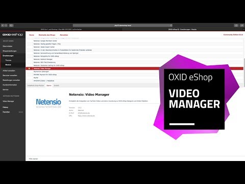 OXID eShop Modul: YouTube Video Manager