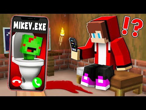 Why Scary Skibidi Toilet Mikey Call JJ at Night ? - Minecraft (Maizen)