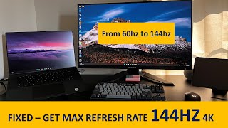 Fix 144hz External Monitor Only Showing 60hz | Get Max Refresh Rate