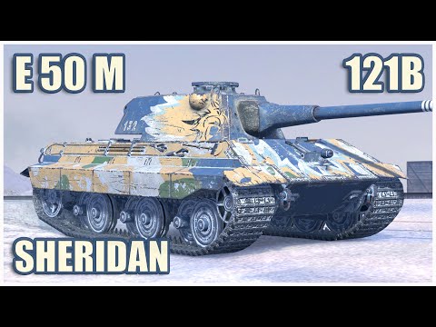E 50 M, 121B & Sheridan • WoT Blitz Gameplay