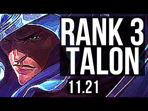 TALON vs TWISTED FATE (MID) (DEFEAT) | Rank 3 Talon, Godlike | TR Grandmaster | 11.21