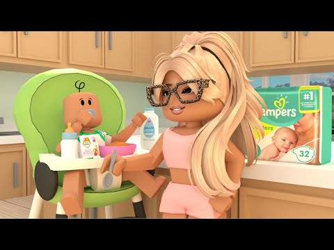 NEW BORN BABY MORNING ROUTINE! *MAX IS SICK?* Roblox Bloxburg Voiced RP Roleplay