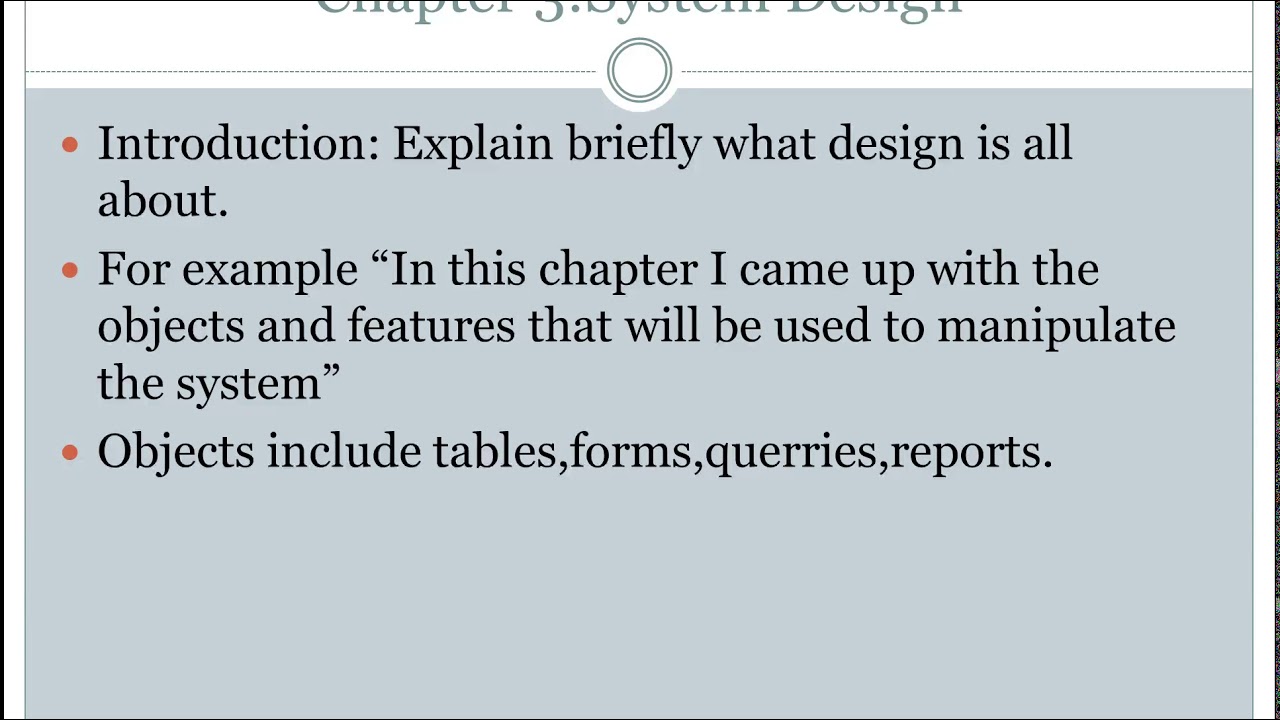 chapter 3:System design  part 1