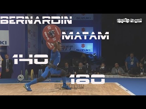Bernardin Matam FRA 69kg European weightlifting championships 2017