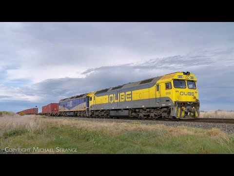 9173 QUBE Ultima Broad Gauge Container Train G532 & G512 (29/8/2023) - PoathTV Australian Railways