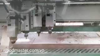 Máy cnc router 4 đầu ( cắt và khoan liên tục )