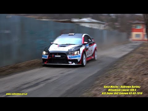 Gaca Maciej / Dąbrowa Bartosz - Mitsubishi Lancer EVO X - KJS Super OeS Sękowa 03-03-2019