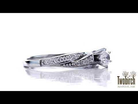 0.54 Ct. Round Infinity Wave Engagement Ring -TwoBirch - TB-ENG-207-WG-DF