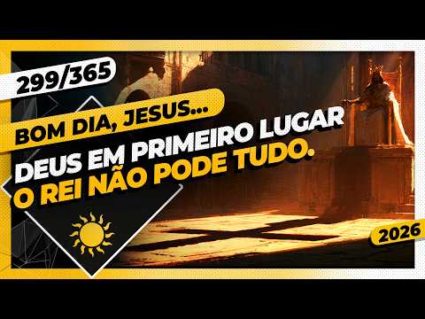 DEUS EM PRIMEIRO LUGAR: O REI NÃO PODE TUDO! – Bom dia, Jesus! 299/365 (2026)