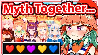 Kiara and Chat Got Emotional Seeing Myth Together Again in HolodorI 【Hololive】