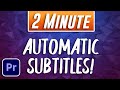 Adding Automatic Subtitles in Adobe Premiere Pro