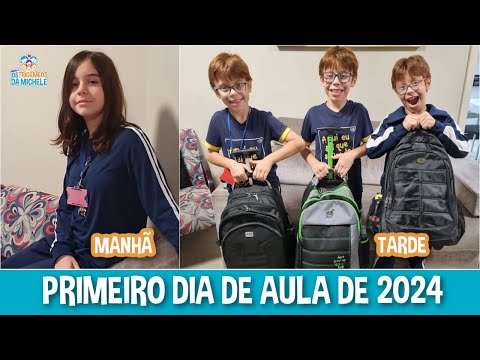 PRIMEIRO DIA DE AULA DE 2024 | Mônica e Os Trigêmeos da Michele