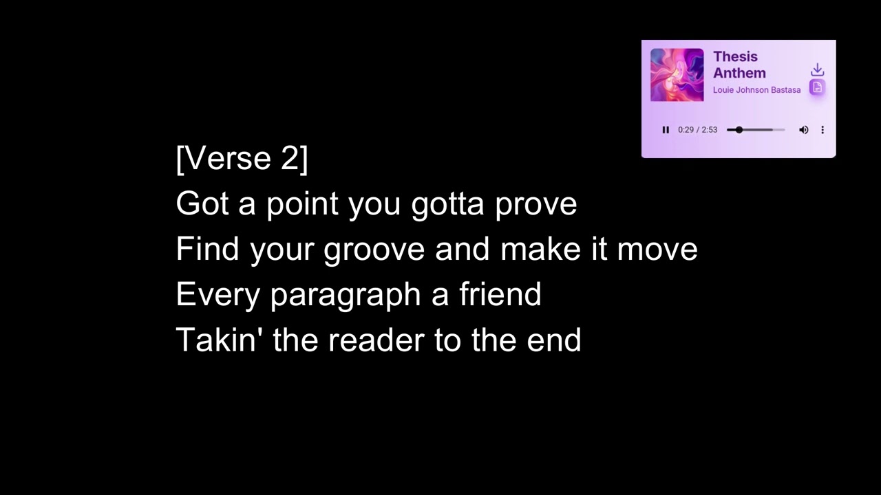 The Thesis Statement Song | EAPP Learning