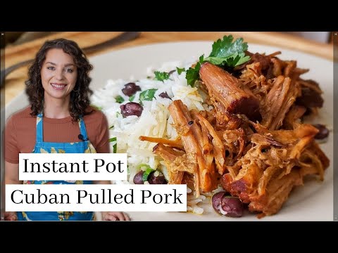 Cuban Pulled Pork with Cilantro Lime Rice and Beans | Low FODMAP | Gluten Free | Instant Pot Recipe