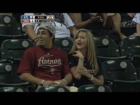 Boyfriend Bales On Girlfriend From Baseball