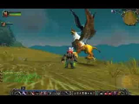 WoW Graphical Error - Paladin Rides Westfall on Griffon II