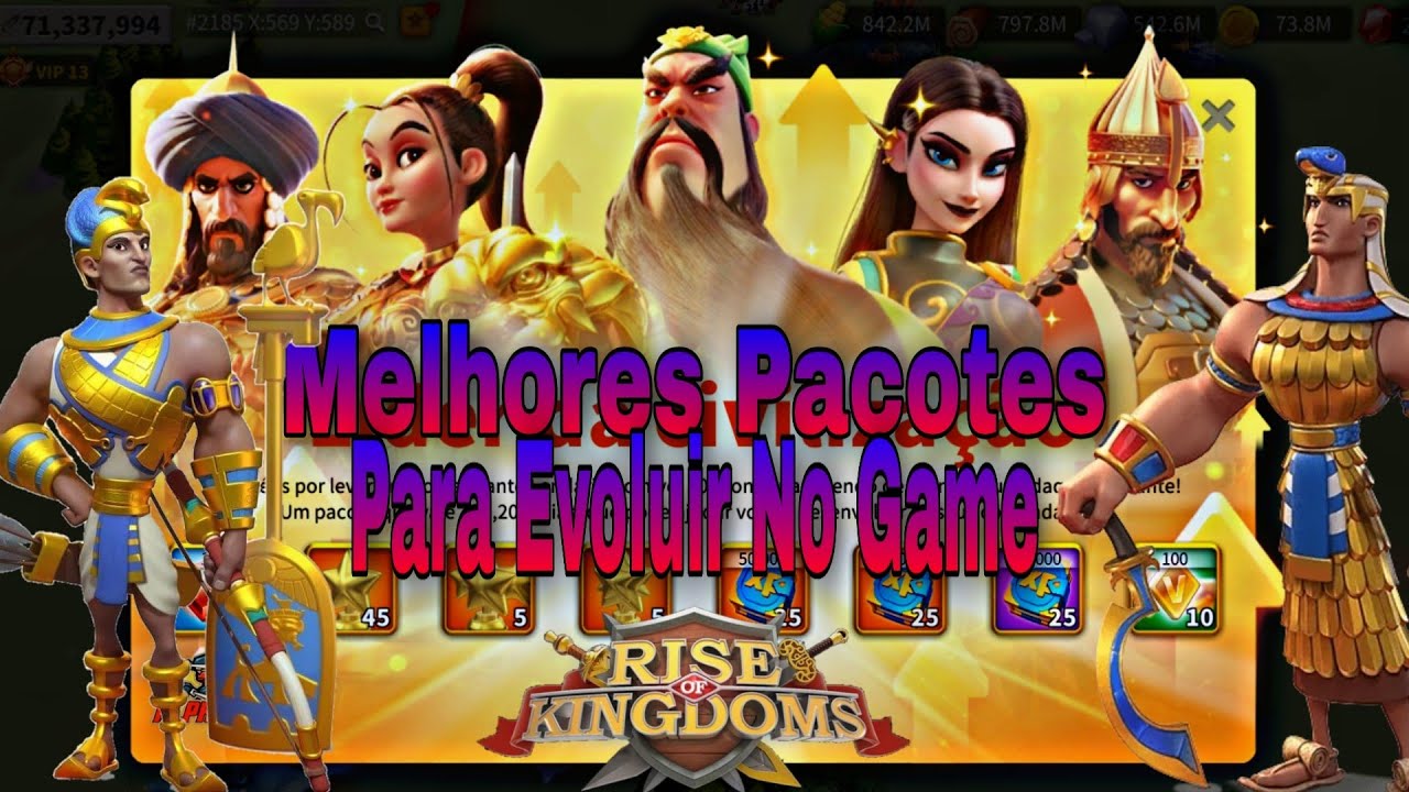 ✅ Melhores pacotes pra evoluir no game l RISE OF KINGDOMS ⚔️
