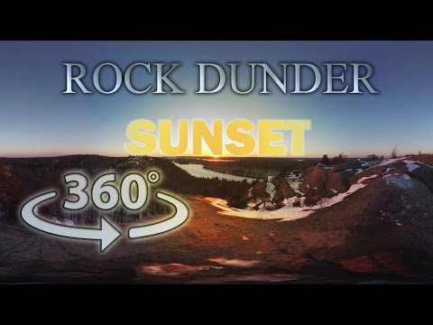 360 VR video   Rock Dunder Sunset