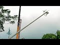 Tiang Lampu High Mast Manual dengan tangga dan rest area 11