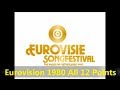 Eurovision 1980 All 12 Points