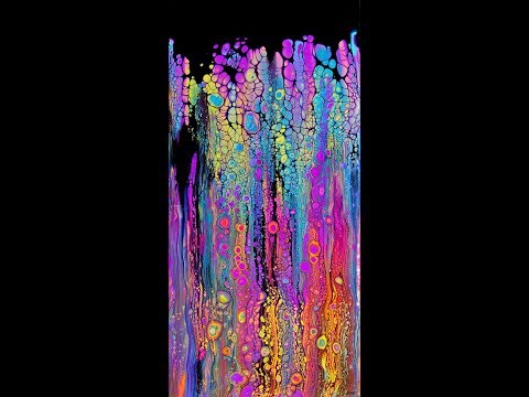 #2651 Fantastic Tribute Rainbow Swipe Fluid Art 4.29.18