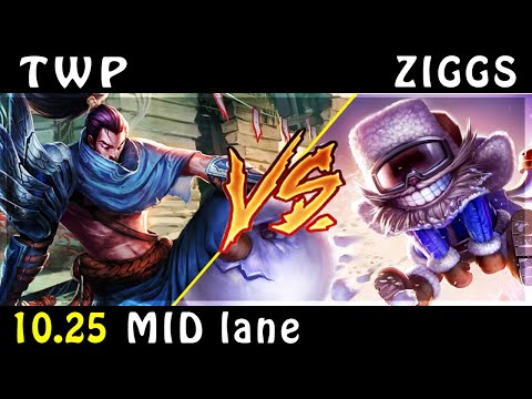 TheWanderingPro - Yasuo vs Ziggs MID Patch 10.25 - Yasuo Gameplay
