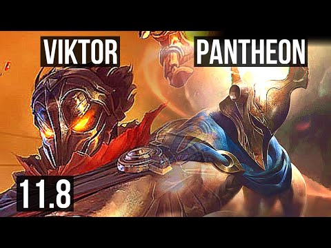 VIKTOR vs PANTHEON (MID) | 5/0/2, 66% winrate | KR Grandmaster | v11.8