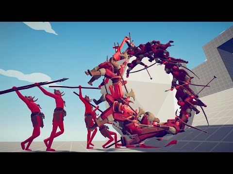 10x Units vs SNOWCASTER Snow CIRCLE |TABS - Totally Accurate Battle Simulator