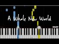 A Whole New World - Aladdin | Easy Piano Tutorial