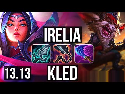IRELIA vs KLED (TOP) | 12/3/8, 300+ games, Dominating | NA Diamond | 13.13