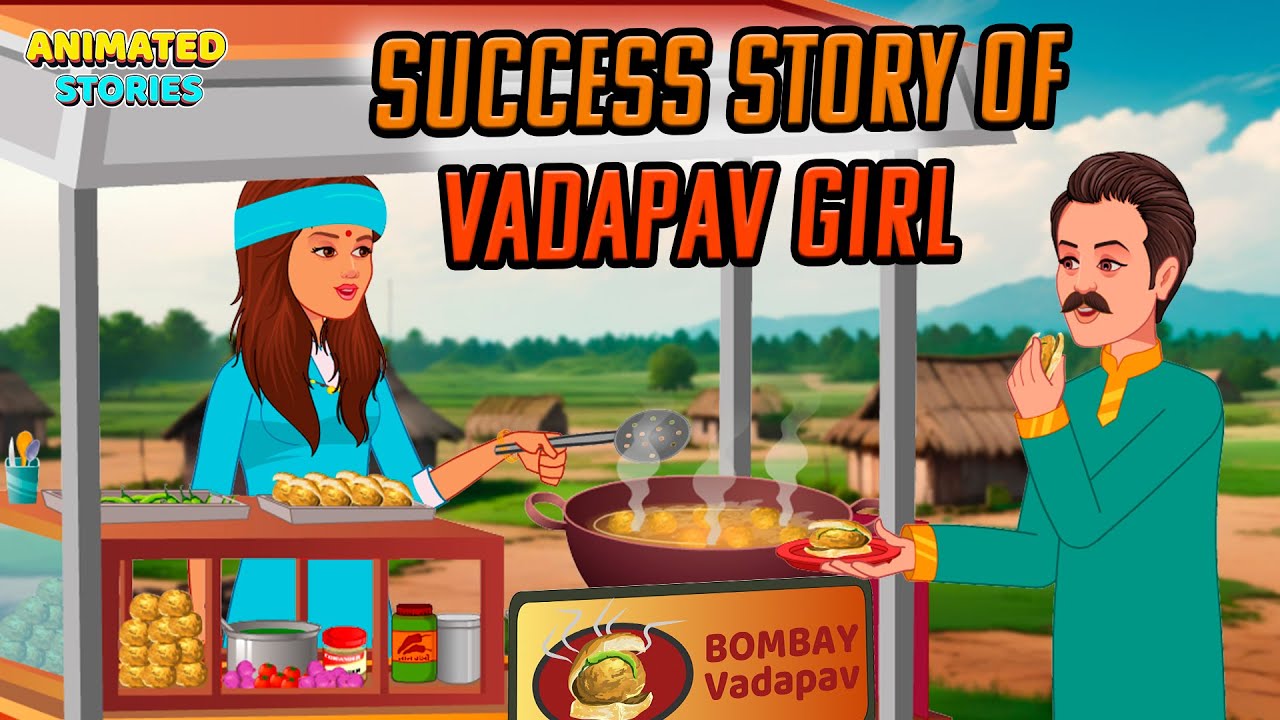 Success Story Of Vada Pav Girl | Viral Vada Pav Girl | English Story | Learn English | Moral Stories