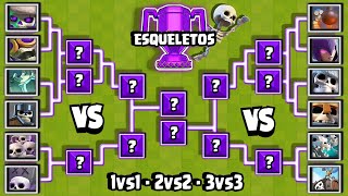 SKELETON TOURNAMENT | 1vs1 - 2vs2 - 3vs3 | Clash Royale