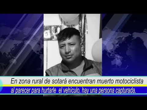 Encuentran asesinado motociclista en zona rural de Sotará Cauca