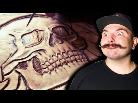SKULLS - How to Tool Realistic Skulls On Leather