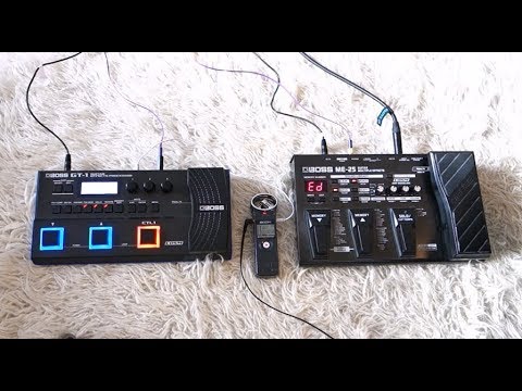 Boss GT1 & Boss ME 25 comparison ,Marshall HiGain