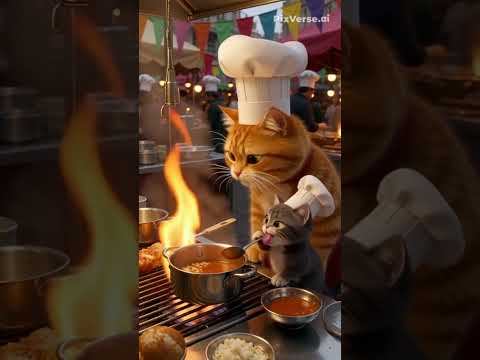 #steetfood #chef #cat