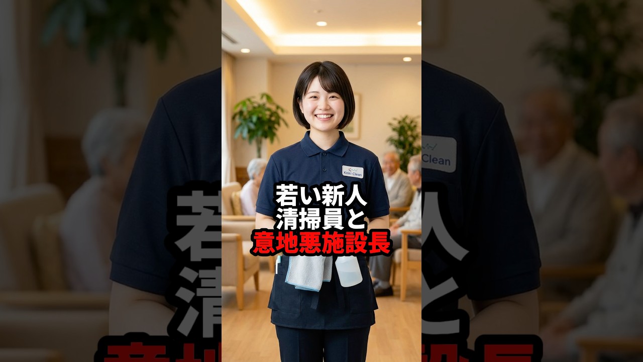 若い新人清掃員と意地悪施設長 #おもしろ #ジョーク #スカッと