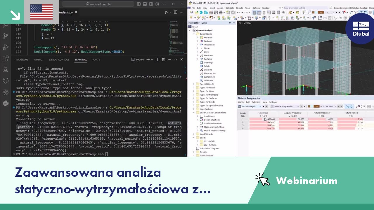 Webinarium | Zaawansowana analiza statyczno-wytrzymałościowa z RFEM 6 Python API